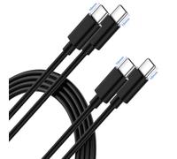 ACANDYA 45W Câble USB C Charge Rapide avec Embout Allongé 10mm 1m+1m, Noir