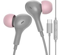 ACANDYA Ecouteurs Filaire USB C avec Microphone pour Galaxy S26 Ultra, Gris | Magnétique Casque type-c avec Contrôle Volume pour oppo Find X9 Ultra Reno15 Pro Max 5G Find N6 Pad Neo