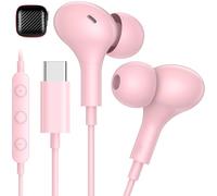 ACANDYA Ecouteurs Filaire USB C avec Microphone pour Galaxy S26 Ultra, Rose | Magnétique Casque type-c avec Contrôle Volume pour oppo Find X9 Ultra Reno15 Pro Max 5G Find N6 Pad Neo
