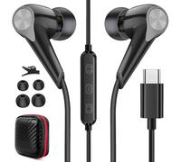 ACANDYA Écouteurs USB Type C, Filaires Type C pour iPhone 17 Air 16 Pro Max 15 Plus, Intra-Auriculaires avec Contrôle du Volume et Micro, pour Google Pixel 10 9 Pro Fold pour OnePlus Pad Open Nord3