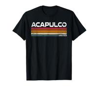 Acapulco Mexico Design rétro à Rayures T-Shirt