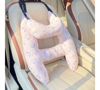 ACAREY Coussin de voyage en forme de H pour enfant - Coussin de nuque réglable - Forme ergonomique - Soutient le corps et la tête - Doux et respirant - Réduit les secousses - Lapin