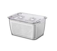 ACAREY Réfrigérateur Boîte de Rangement pour Fruits Légumes Fromages Scellée Carré Bac à Cuisine Ménage Stockage Nourriture Conservation Le Frigo (0.5L Blanche)
