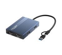 Acasis Adaptateur DisplayLink USB C vers Double HDMI, 4K @ 60 Hz, 2 HDMI, 100 W PD Charging, Station d'accueil DisplayLink pour Mac M1/M2/M3/Windows, Adaptateur USB A/C vers Double Moniteur