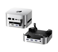ACASIS Dock & Stand pour Mac Mini M4/M4 Pro, Dual-Baie NVMe SSD Enclosure | HDMI 4K@60Hz, 4x USB-A 10Gbps, PD 30W, SD/TF, Double ventilateur, RAID 0/1/JBOD, Compatible SSD NVMe 2x 8To, Aluminium