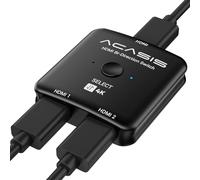 ACASIS Répartiteur HDMI 4K @ 60 Hz - 1 entrée et 2 sorties - Prise en charge 4K 3D HDR - Pour Xbox PS5/4/3, lecteur Blu-Ray, Fire Stick Roku, HDTV