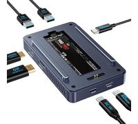 ACASIS USB C Docking Station avec 40Gbps M.2 NVMe SSD Enclosure, USB Hub avec 2*USBA 3.2, 1*DP1.4, 1*HDMI , 1*USB C 10Gbps, Cooling Fan Design, Expand M1/M2, Compatible avec USB4/3.2/3.1/3.0