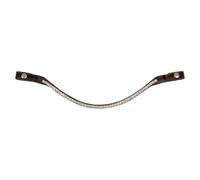 Acavallo Bandeau avec cristaux ronds - Taille : pur-sang - Couleur : marron foncé/transparent