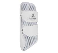 Acavallo Guêtres avant en néoprène perforé avec double fermeture Velcro, taille : M, couleur : blanc