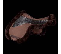 Acavallo - Tapis Jumping MODÈLE NUMNAH Double Face Bordure Mouton Couleur - Marron foncé, Taille - Unique