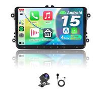 ACAVICA 4+64GB Android 15 Autoradio pour VW Golf 5 6, Passat B6 B7, Polo, Tiguan, Touran, 9" IPS HD 1280x720 avec CarPlay & Android Auto, GPS, Bluetooth 5.4, WiFi 6.0, USB, Écran Tactile, DSP