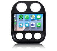 ACAVICA Autoradio Android 15 pour Jeep Compass 2010-2016 - Écran HD 9 Pouces, CarPlay sans Fil, GPS, Wi-FI 6.0, Bluetooth 5.4, 4 + 64 Go de Stockage - Caméra de Vision Nocturne