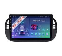 ACAVICA Autoradio pour Fiat 500 500C 2007-2015 9 Pouces 2+32GB Stéréo Navigation GPS avec Carplay sans Fil Android Auto Car Multimedia Commande au Volant WiFi Bluetooth