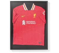 ACAZA Cadre Maillot Foot 70x90cm, Grand Cadre 3D XL Football, Basket, Rugby et Cyclisme, Vitrine pour t-shirt adulte, Bois et Verre Acrylique, Noir