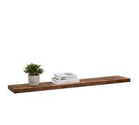 ACAZA Étagère Murale, Tablette Flottante, Étagère Suspendue, pour Livres, Photos, décoration, 140 cm, MDF, Design Industriel, Marron Rustique