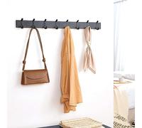 ACAZA Porte-manteau mural en bois, 88 cm, noir