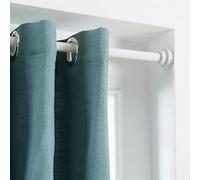 ACAZA Tringle Rideau Extensible sans Percage de 125 à 220cm - Barre à Rideau Autotractée pour Fenetre - Acier inoxydable - Couleur Blanc