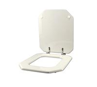 ACB/Colbam 1930 Ottagonale Abattant WC avec Charnière Chromée et Fermeture en douceur - Duravit - Blanc