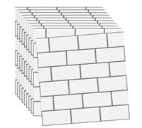ACBAGI Lot de 20 autocollants muraux pour cuisine et salle de bain - 30,5 x 30,5 cm - Blanc brillant