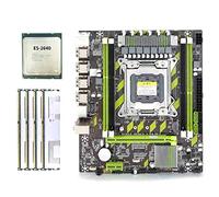 Acbmveen X79 Lot de 4 cartes mères Xeon E5 2640 CPU E5-2640 avec LGA2011 4 Go = 16 Go de mémoire RAM DDR3 PC3 10600R 1333 MHz