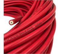 ACC Parts Câble d'allumage HT haute performance en silicone rouge 8 mm (1 mètre de long) Suppression supérieure des étincelles et plomb en silicone durable avec noyau en carbone pour voitures et motos
