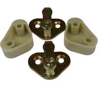 ACC Parts Jeu de Gâches et Entretoises de Serrure de Porte Compatible avec Land Rover Defender 90, 110, 130 - Kit de Remplacement 4 Pièces - Remplace OEM MUC8526 FQB500130 MUC7809 LR050856
