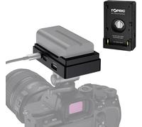 ACC04-P Plaque d'adaptateur de Batterie NP-F avec vis 1/4""-20 Compatible avec Les Batteries de Type NP-F, supporte l'alimentation PD, la Sortie PD/USB-C/USB/DC avec Voyant d'alimentation