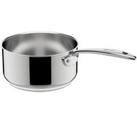Accademia Lagofusion Casserole Acier Inoxydable 18/10 À Poignée Longue Ø 16 Cm, Casserole Induction, Gaz Et Four, Extérieur Poli Et Intérieur Satiné, Poignée Rivetée, Fond 5 Couches