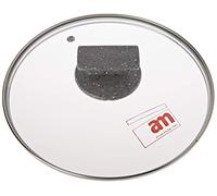 Accademia Mugnano Couvercle en Haut de Gamme gehãrtetem Verre, 22 cm, Stone Minéral Le Cuore di Pietra