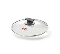 Accademia Mugnano Couvercle en Verre avec cœur en Pierre pour poêles Home Shop Italie (40 cm)