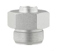 Accarugty Adaptateur de réservoir de gaz pour réchaud de camping, convertisseur en laiton pour cylindre MAPP, auto-scellant, anti-fuite, conçu pour la randonnée en plein air (argent)