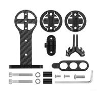Accarugty Adaptateur de support de téléphone GPS pour vélo, support de vélo, support de potence d'ordinateur de vélo, support de guidon en fibre de carbone, extension de support de caméra avant (noir)