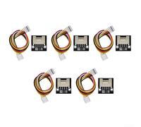 Accarugty Aht20 + Module de capteur de température d'humidité et de pression barométrique, interface I2C 2,0-5 V DC, compact 1,5 x 1,5 mm pour la surveillance de l'environnement, lot de 5 (noir)