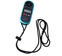Accarugty Anémomètre rétroéclairé LCD portable, capteur d'empérature, boîtier ABS étanche à la poussière, fonction d'arrêt automatique, étui de protection