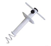 Accarugty Base de parasol de plage en spirale, ancre de sable en fer robuste, pour poteaux de 2,5 à 3,2 cm, support de pare-soleil d'extérieur portable, pour camping