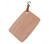 Accarugty Bloc de découpe portable pour camping, planche à découper en bois épais, plateau de service à pizza en bois massif, planche de pique-nique compacte en plein air, fruits double face