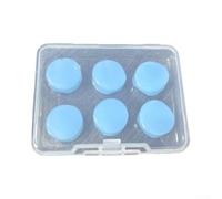 Accarugty Bouchons d'oreilles en silicone pour la natation et le sommeil : imperméables, réduction du bruit, motifs adaptés pour étudier et se reposer, gel hygiénique réutilisable en bleu, rose, blanc