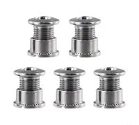 Accarugty Boulons de plateau en acier inoxydable pour pédalier de vélo, vis simples et doubles, triple vis, matériel de fixation durable en alliage d'argent pour l'entretien des vélos de route et VTT