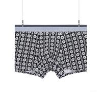 Accarugty Boxer imprimé floral pour homme - Taille moyenne - Respirant - Motif classique - Pour un port quotidien confortable - Vert, gris, noir, jaune, bleu (2XL noir)
