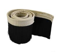 Accarugty Brosse en nylon pour aspirateur, 70 mm x 100 mm de large, couvercle de moteur de broche de routeur CNC, noir, 1 m de long, convient pour le retrait de la poussière sur machine de gravure