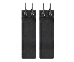 Accarugty Ceinture élastique avec crochet en acier inoxydable, fermeture en métal sans boucle pour un ajustement sûr, ceinture en tissu extensible pour le sport et au quotidien (noir)