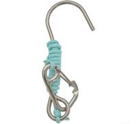 Accarugty Crochet de récif en acier inoxydable 316 de qualité marine pour plongée sous-marine, design à flux unique avec corde de sécurité lumineuse et clip à dégagement rapide pour équipement BCD (H)