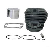 Accarugty Cylindre de tronçonneuse et kit pour Sx62 62Cc, ensemble de reconstruction de moteur en métal avec anneaux et joint pour coupe lourde, pièces d'entretien de qualité professionnelle