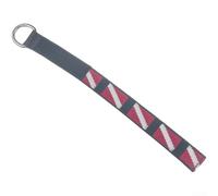 Accarugty Dragonne de plongée en nylon et acier inoxydable avec anneau en D à dégagement rapide, sangle réglable pour la sécurité sous l'eau, noir (31,5 cm)