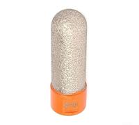 Accarugty Embout à bout sphérique brasé sous vide de 20 mm, tête de meulage de fil, fraise en carbure pour marbre, granit, finition des bords de carrelage, chanfreinage, ébavurage (orange)