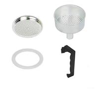 Accarugty Ensemble de rechange pour cafetière expresso avec poignée, entonnoir, joint d'étanchéité et filtre pour une utilisation continue de la cafetière (12 tasses)