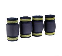 Accarugty Equine Lot de 4 bandages d'exercice pour jambes de cheval, compression réglable pour la stabilité et la récupération, tissu doux à séchage rapide, 180,1 x 9,9 cm, noir