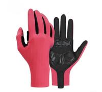 Accarugty Gants de cyclisme compatibles avec écran tactile, gants de vélo rembourrés absorbant les chocs, sans couture (S, rose)