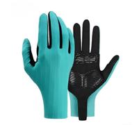 Accarugty Gants de cyclisme compatibles avec les écrans tactiles, gants de vélo rembourrés absorbant les chocs, sans couture (XL, bleu)