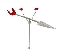 Accarugty Girouette marine en acier inoxydable 304 pour bateau et yacht, durable, résistant aux intempéries, indicateur de direction du vent, installation facile, accessoire de quincaillerie de voile